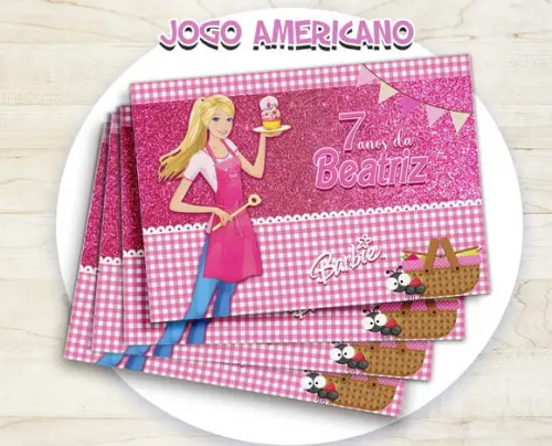 Jogo Americano - Barbie (papel)