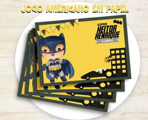 Jogo Americano - Batman Cute (papel)