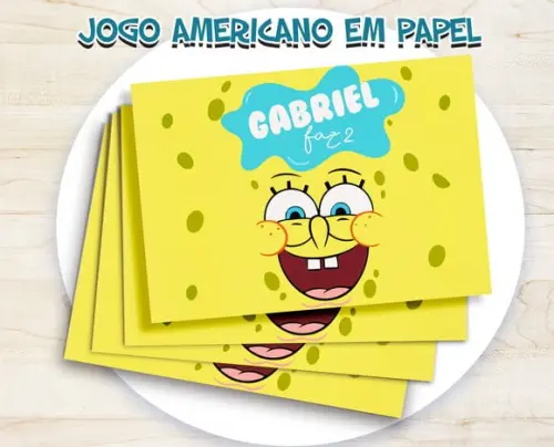 Jogo Americano - Bob Esponja (papel)