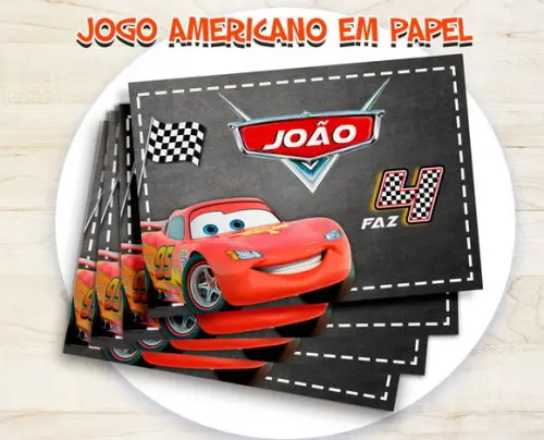 Jogo Americano - Carros Mcquen (papel)