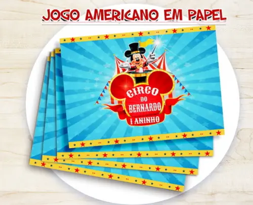 Jogo Americano - Circo do Mickey (papel)