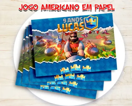 Jogo Americano - Clash Royale 02 (papel)