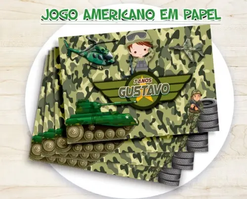 Jogo Americano - Exército (papel)
