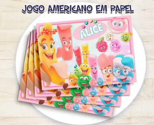 Jogo Americano - Fini Menina 3d (papel)