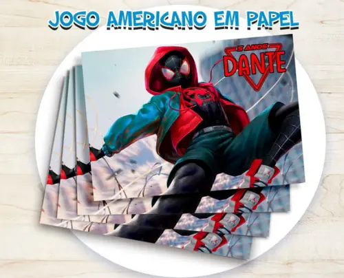 Jogo Americano - Homem Aranha Miles Morales (papel) 02