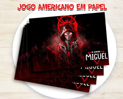 Jogo Americano - Homem Aranha Miles Morales (papel) 03