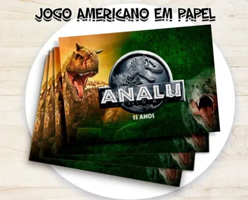 Jogo Americano - Jurassic World (papel)