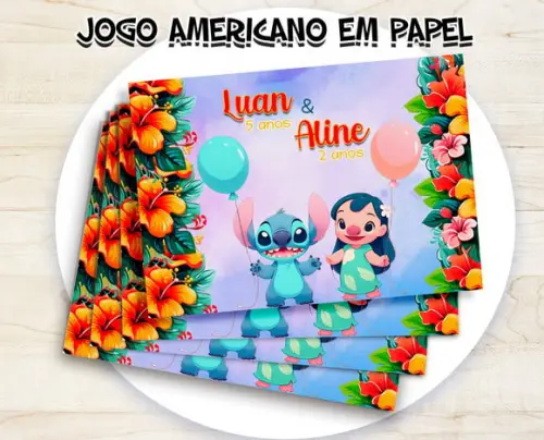 Jogo Americano - Lilo e Stitch (papel)
