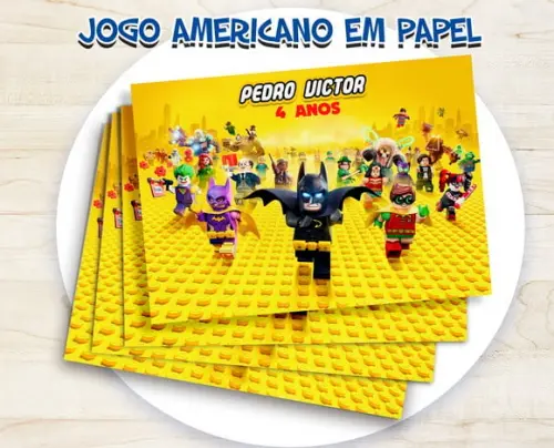 Jogo Americano - Lego Super Herois 02 (papel)