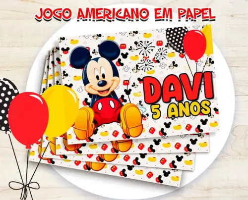 Jogo Americano - Mickey (papel)