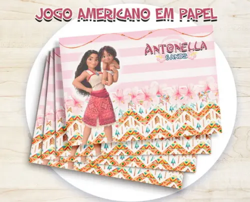 Jogo Americano - Moana 2 (papel)