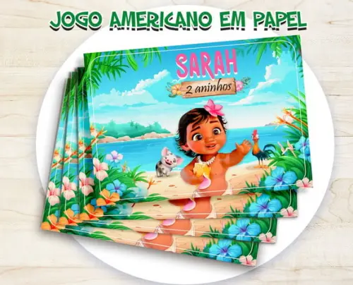 Jogo Americano - Moana Baby (papel)