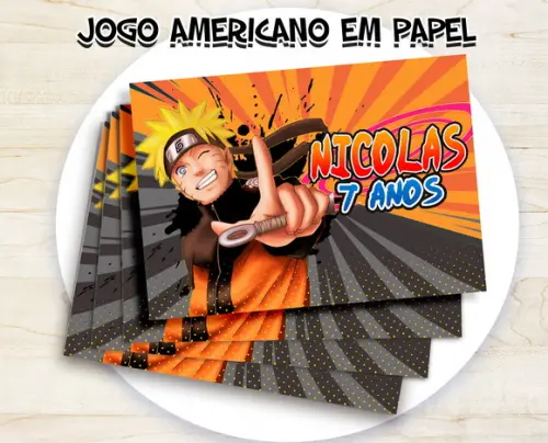 Jogo Americano - Naruto (papel)