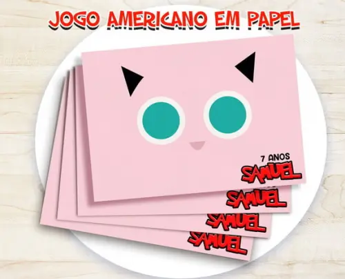 Jogo Americano - Pokemon/ Jigglypuff(papel)