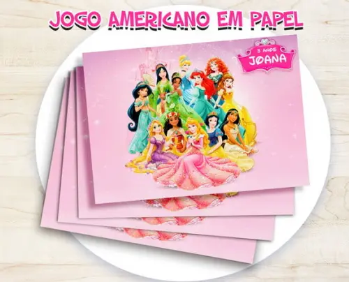 Jogo Americano - Princesas Disney (papel)