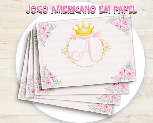Jogo Americano - Realeza Menina (papel)