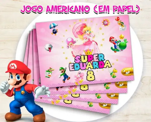 Jogo Americano - Princesa Peach (papel)