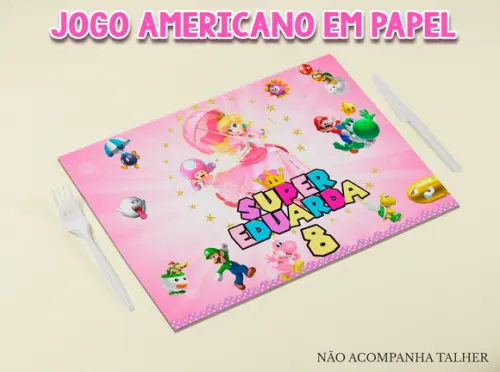 Jogo Americano - Princesa Peach (papel)