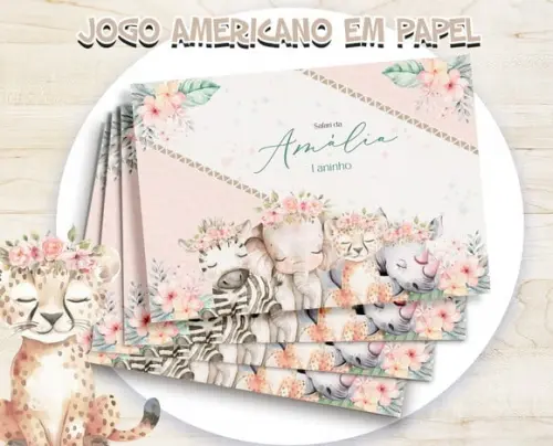 Jogo Americano - Safari Menina (papel)