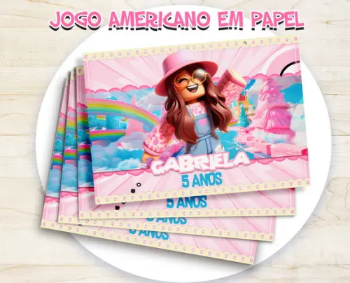 Jogo Americano - Roblox Menina 02 (papel)