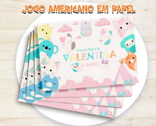 Jogo Americano - Squishmallow (papel)