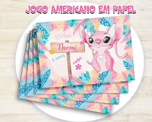 Jogo Americano - Stitch Angel 03 (papel)