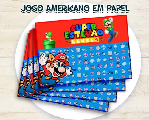 Jogo Americano - Super Mario (papel)