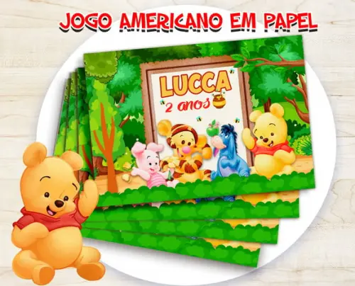Jogo Americano - Ursinho Pooh (papel)