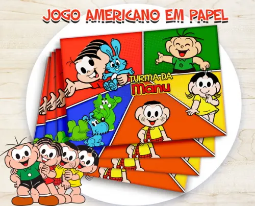 Jogo Americano - Turma da Mônica 02 (papel)