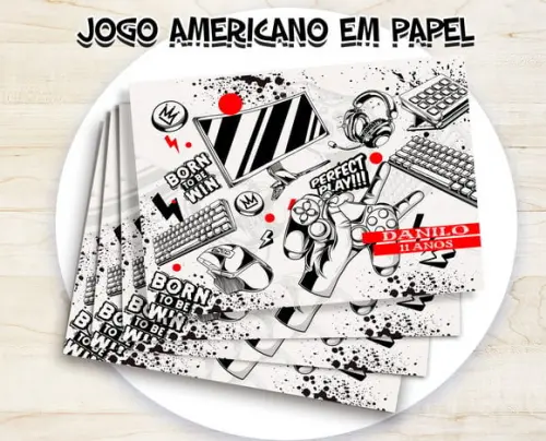 Jogo Americano - Video Game (papel)