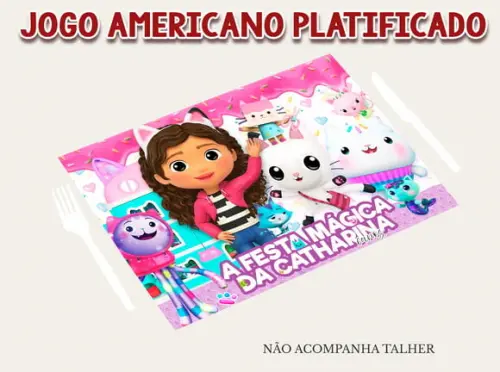 Jogo Americano Plastificado - a Casa Mágica da Gabby