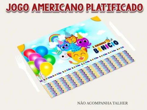 Jogo Americano Plastificado - Bolofofos