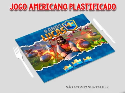 Jogo Americano Plastificado - Clash Royale 02