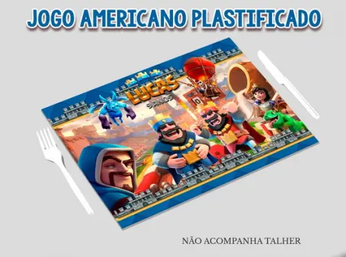 Jogo Americano Plastificado - Clash Royale