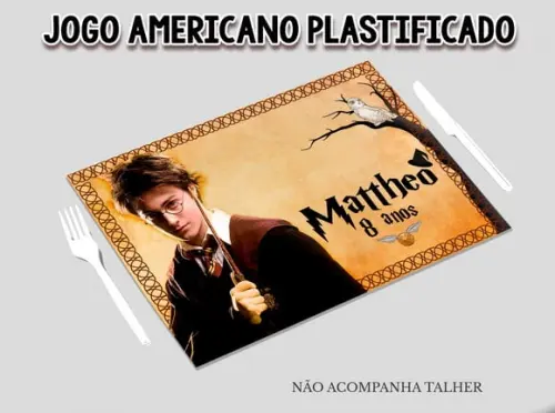 Jogo Americano Plastificado - Harry Potter 02