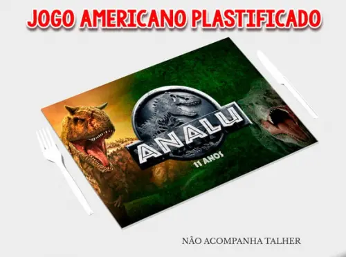 Jogo Americano Plastificado - Jurassic World