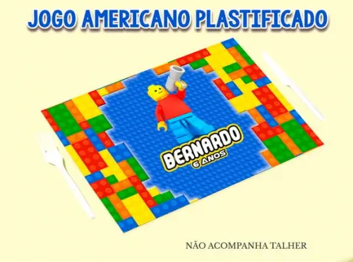 Jogo Americano Plastificado - Lego