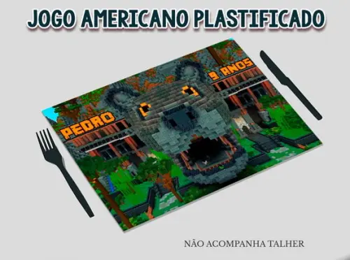 Jogo Americano Plastificado - Minecraft 03