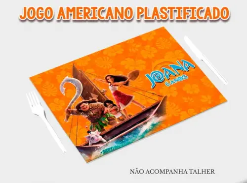 Jogo Americano Plastificado - Moana 3