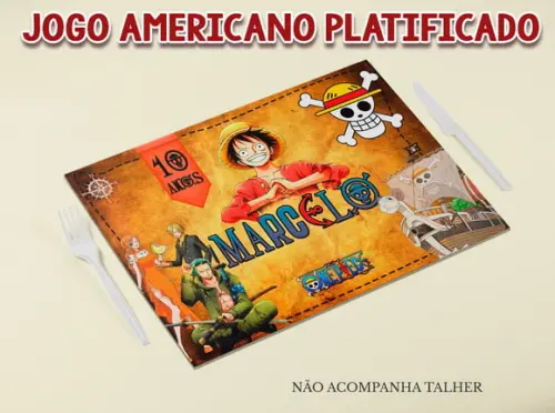Jogo Americano Plastificado - One Piece