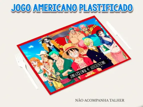 Jogo Americano Plastificado - One Piece 02
