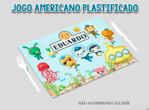 Jogo Americano Plastificado - Octonautas
