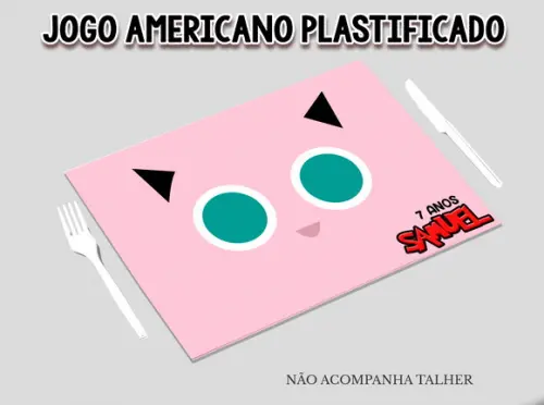 Jogo Americano Plastificado - Pokemon Jigglypuff