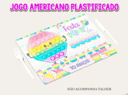 Jogo Americano Plastificado - Pop It Candy