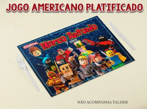 Jogo Americano Plastificado - Roblox