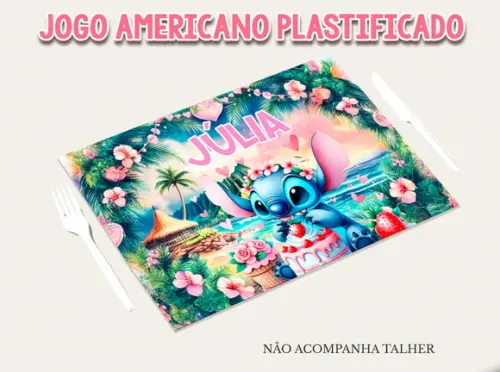 Jogo Americano Plastificado - Stitch 03