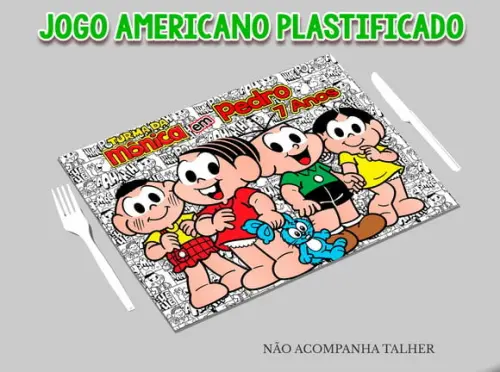 Jogo Americano Plastificado - Turma da Mônica 03