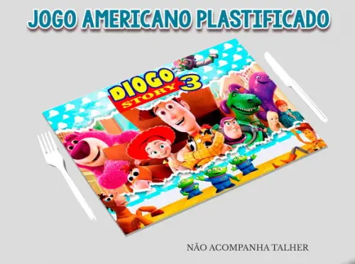 Jogo Americano Plastificado - Toy Story 03