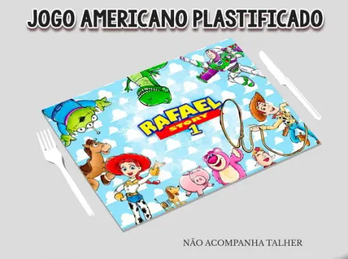 Jogo Americano Plastificado - Toy Story 02
