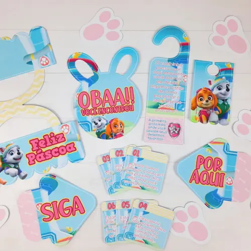 Kit Caça aos Ovos - Patrulha Canina Rosa